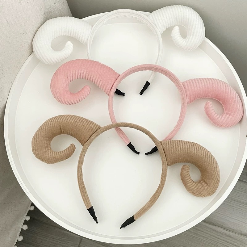 Cute Sheep Horn Headband, Lamb Sweet Sheep Horn Headband, Cartoon Goat Hairpin, Devil Horn