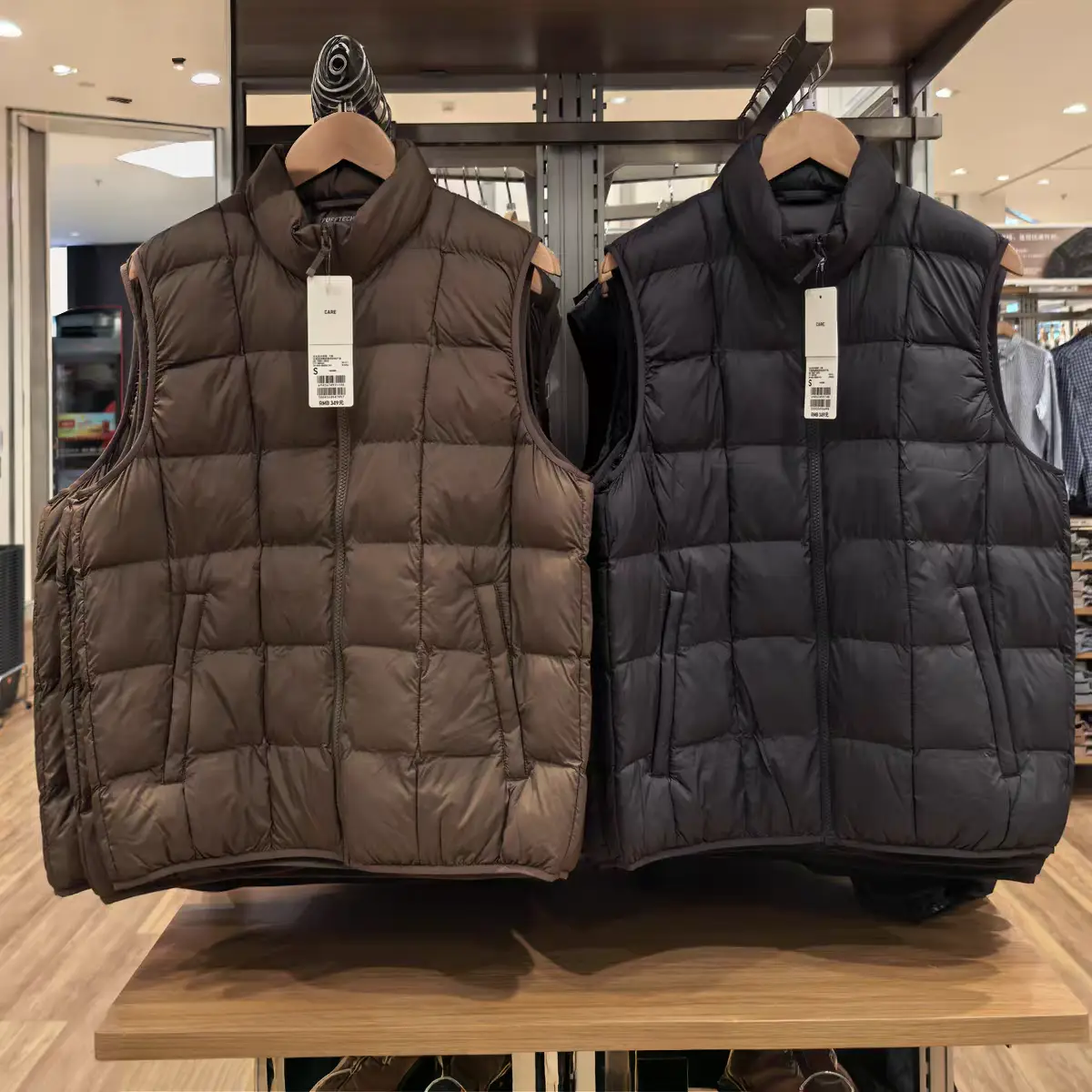 2025 Autumn and Winter New Men's and Women's Air Cotton Clothing Plaid Stand Collar Vest Outerwear Jacket Y483632