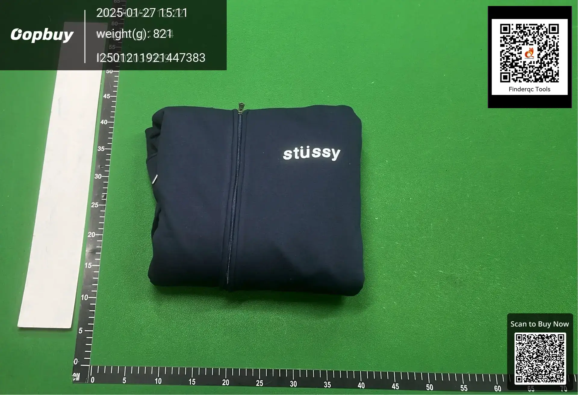 Stussy Zip Up Fleece Lined Cardigan Sweater
