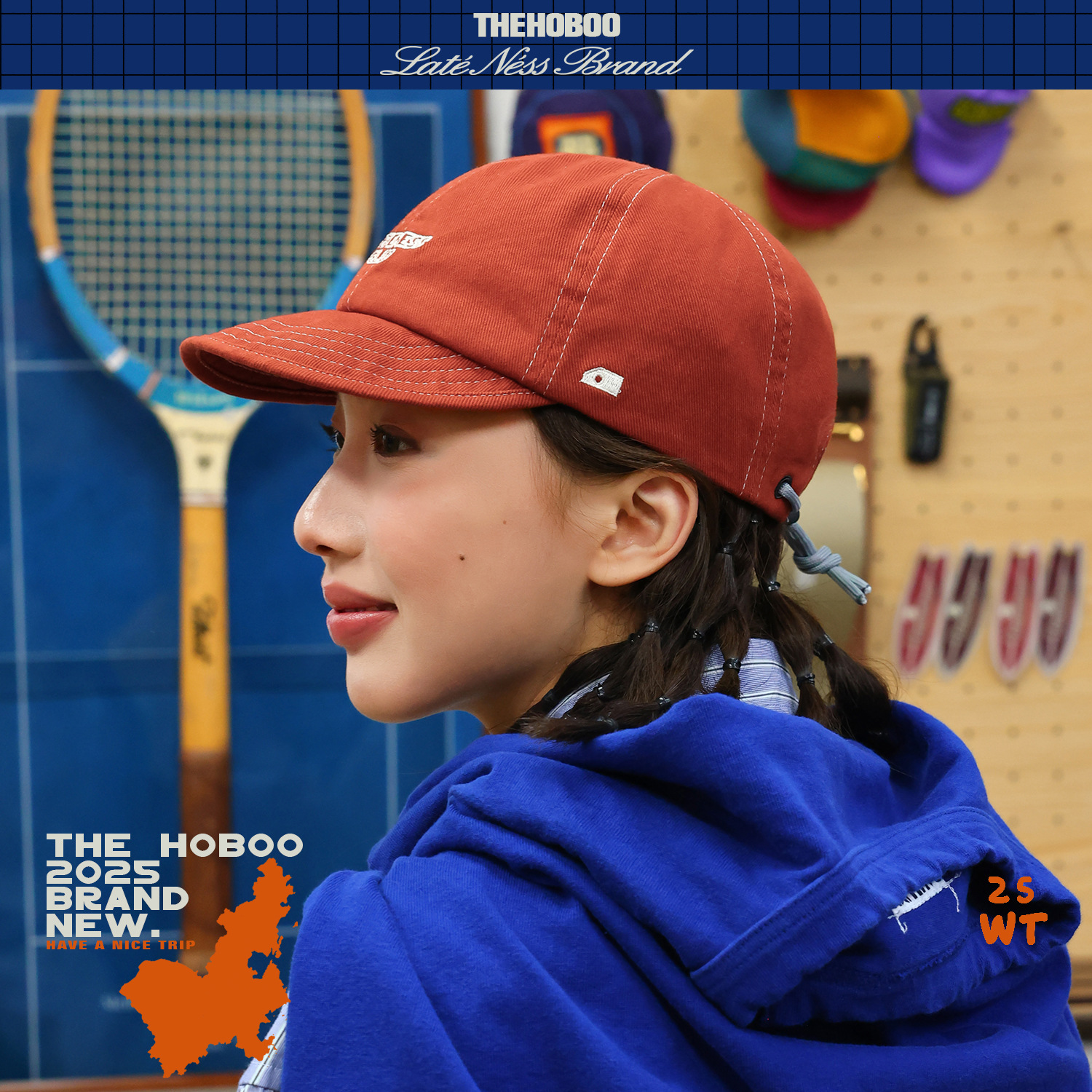 Women's Baseball Cap with a Large Brim, 2026 New Model, Orange-Red, Makes the Face Look Smaller, Suitable for Large Head Circumference