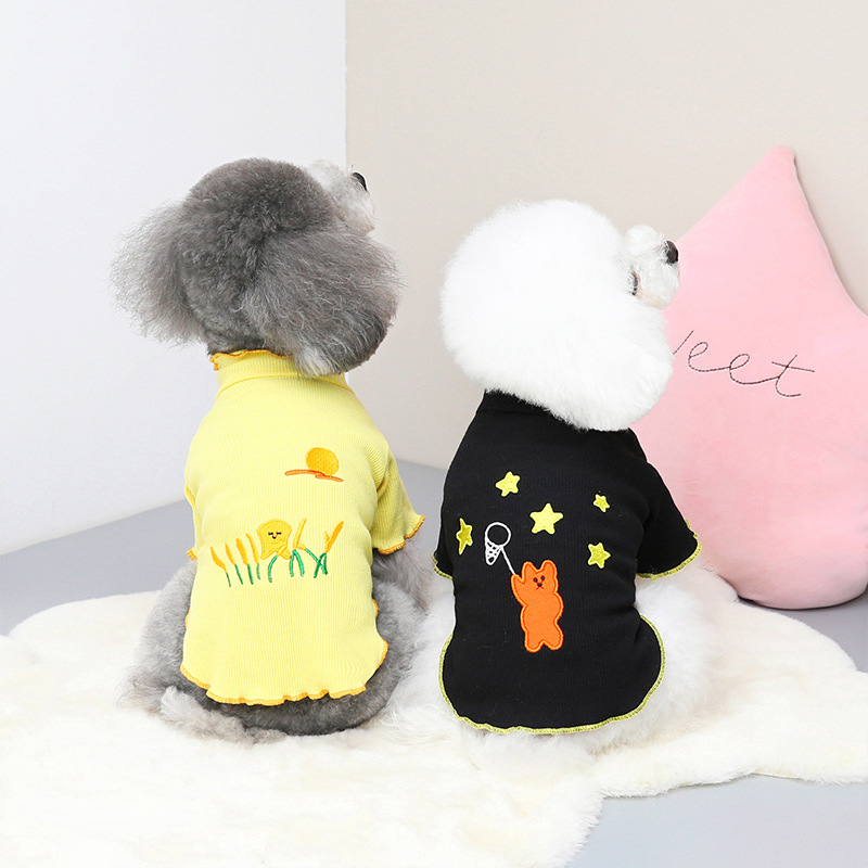 Pet dog supplies naughty bear bottoming shirt Bomei Teddy small and medium-sized dog clothing casual puppy clothes for delivery