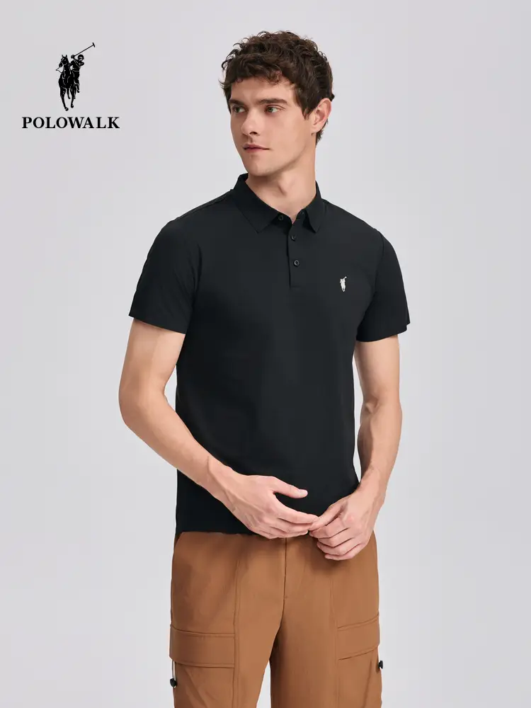 [Cooling and Antibacterial] Polowalk Men's Short-Sleeved Polo Shirt 2025 Summer New Product Easiest for match Tops T-Shirt