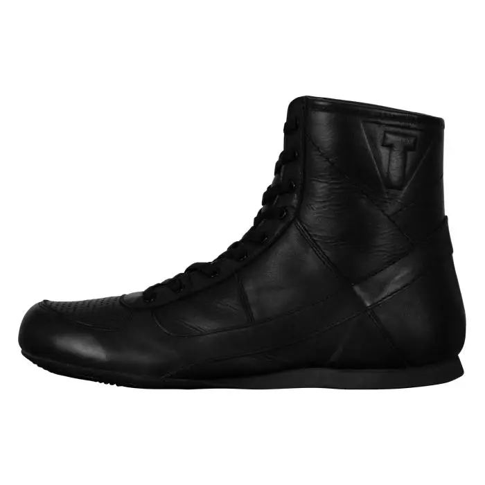 Titles Boxing Old School Professional Mid Top Genuine Leather Retro Boxing Shoes Fighting Training Shoes Combat Boots