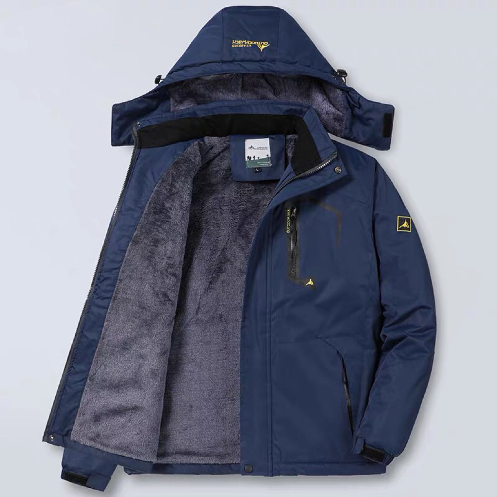 Winter Jacket for Men, Padded and Thickened Outdoor Clothing, Warm and Cold-Resistant Winter Wear