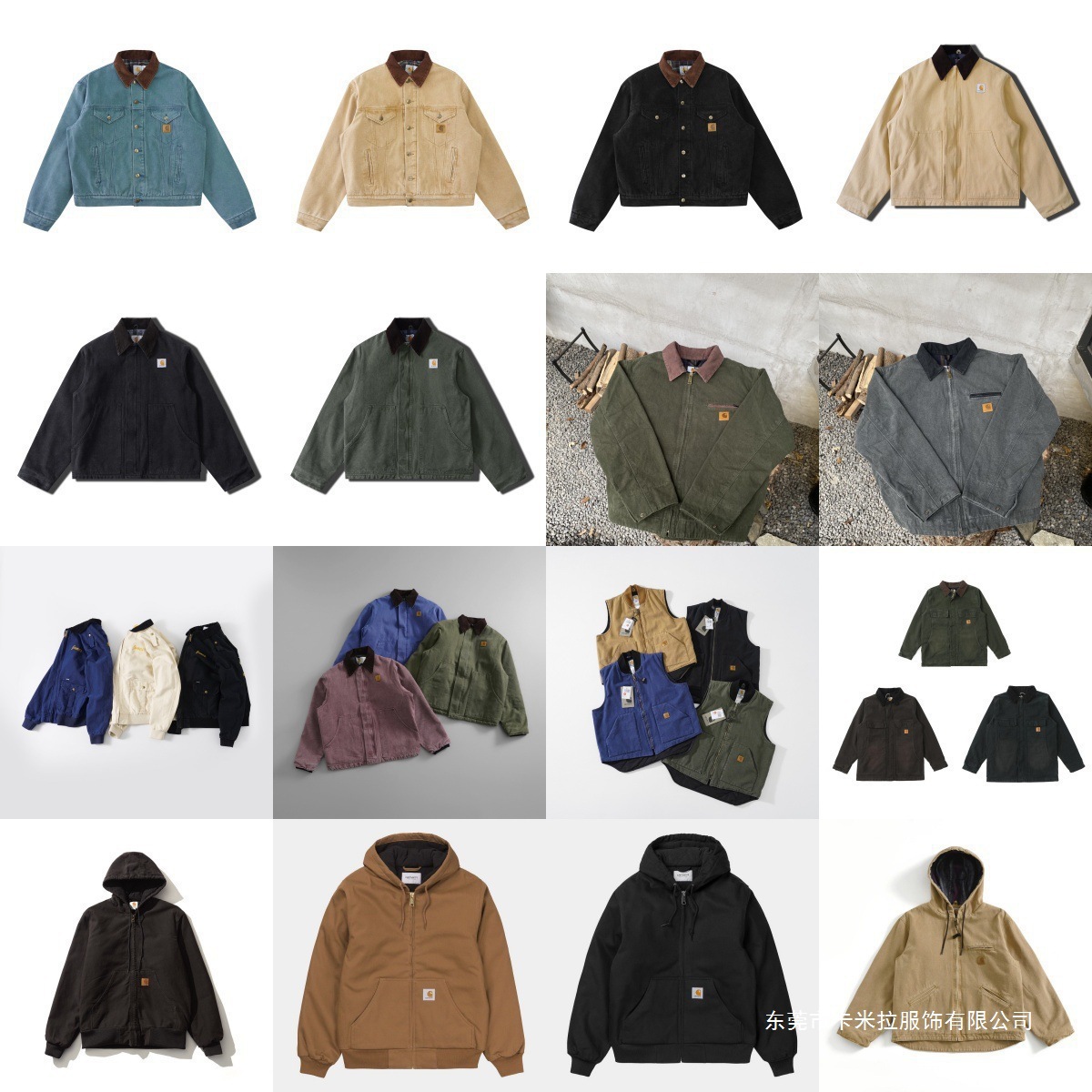 Carhartt Style Men's Jacket, Turn-Down Collar Work Jacket, Classic Detroit Coat, Unisex Hooded Top, Trendy Cotton Foto QC de 1688 na Qualit.ly