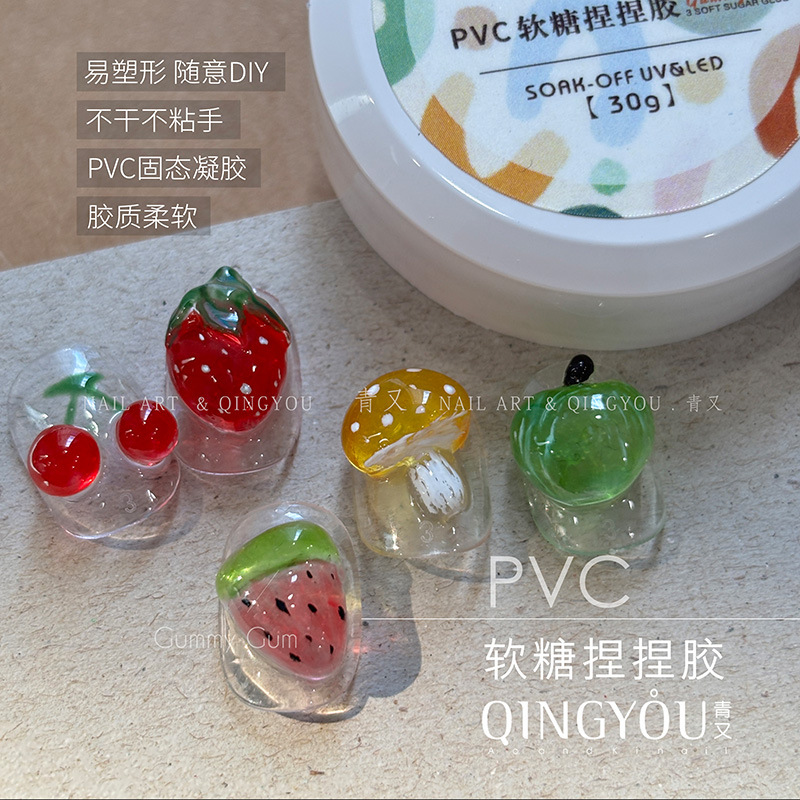 3D Soft Candy Modeling Gel Nail Art Gel Solid Gel Carving Gel Model Shaping Gel Transparent 3D Phototherapy Gel
