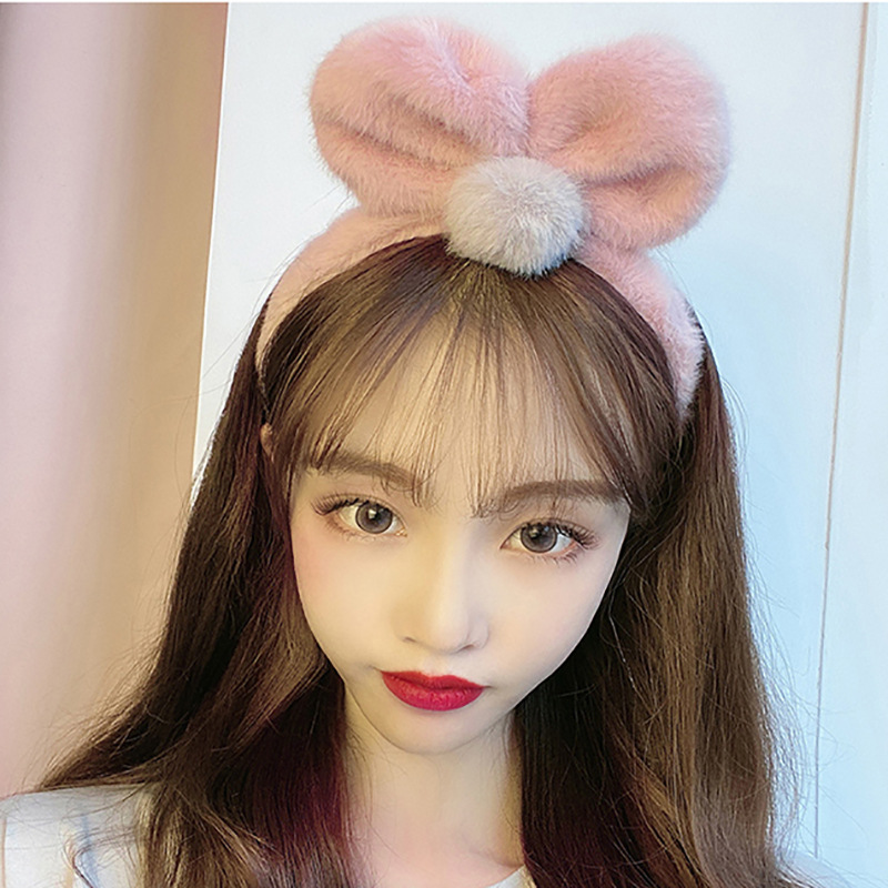 Cartoon Cute Hair Tape Women Face Wash Hair Band Women Internet Celebratory South Korea Cute Headband Mickey Ear Wash Hair Band Women