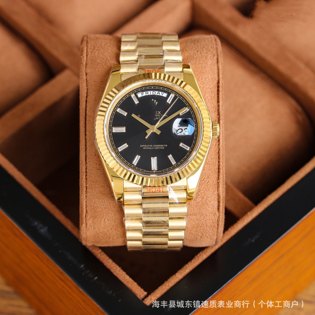 Foreign trade explosions labor factory direct wholesale AliExpress wish European and American men's labor double log steel band watch Foto QC de 1688 na Qualit.ly