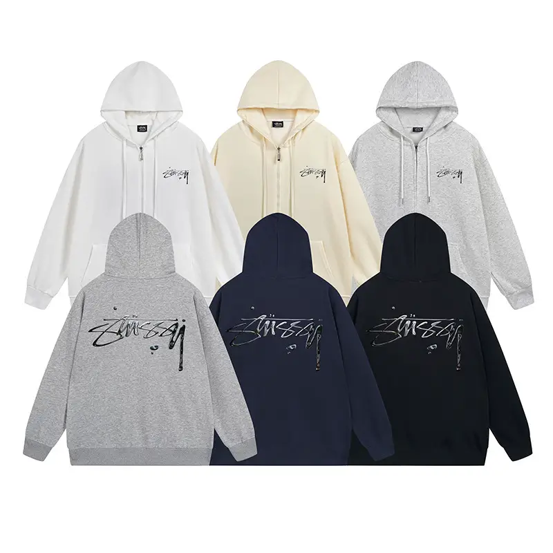 One-Piece Drop-Shipping Stus Hooded Sweatshirt Heavy High Version Hooded Sweatshirt Couple Wear Trendy Cross-Border