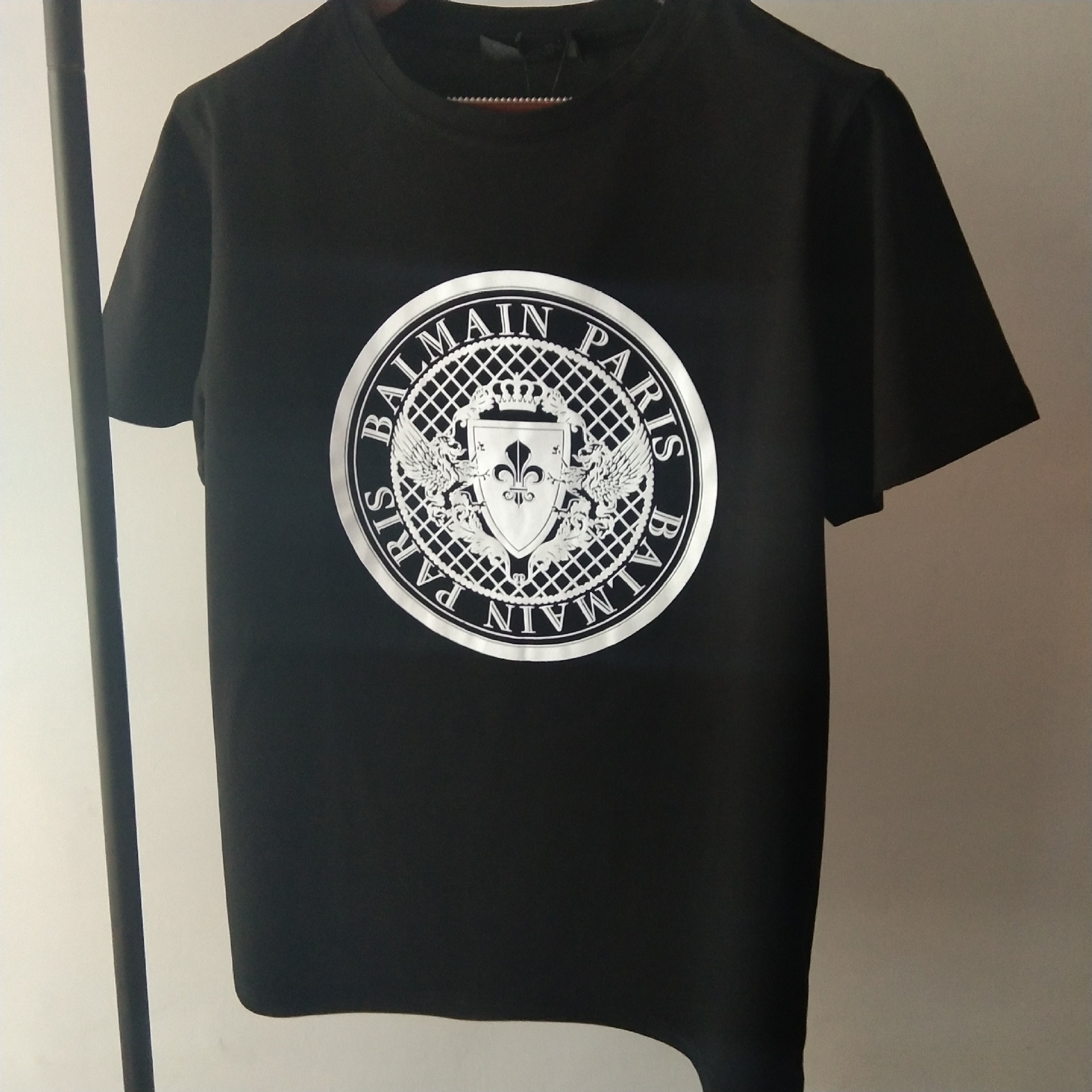 Balmain/Balmain Flocking T-shirt Short-sleeved plus size Plus Fertilizer