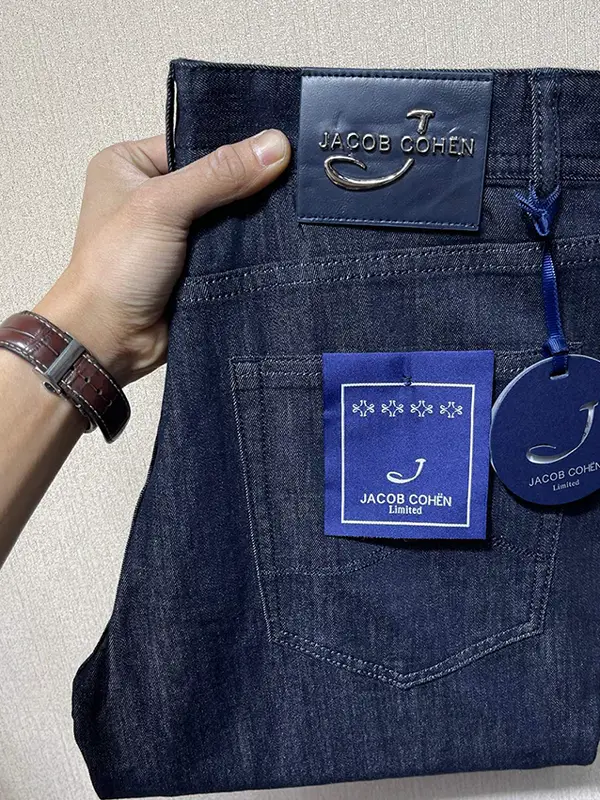 Jacob Cohen Jeans 2025 Spring/Summer Thin New Fashion Versatile Embroidered Breathable Men's Casual Trendy Pants