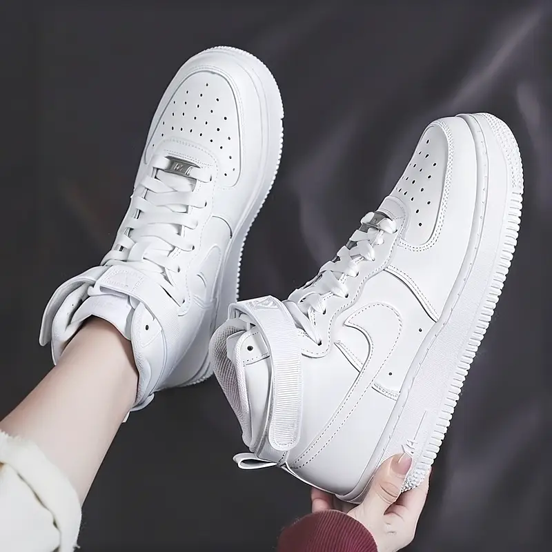 Nike Nike High-Top Sneakers Women's Shoes Air Force1 Air Force One Casual Shoes Thick Sole White Shoes Dh2943