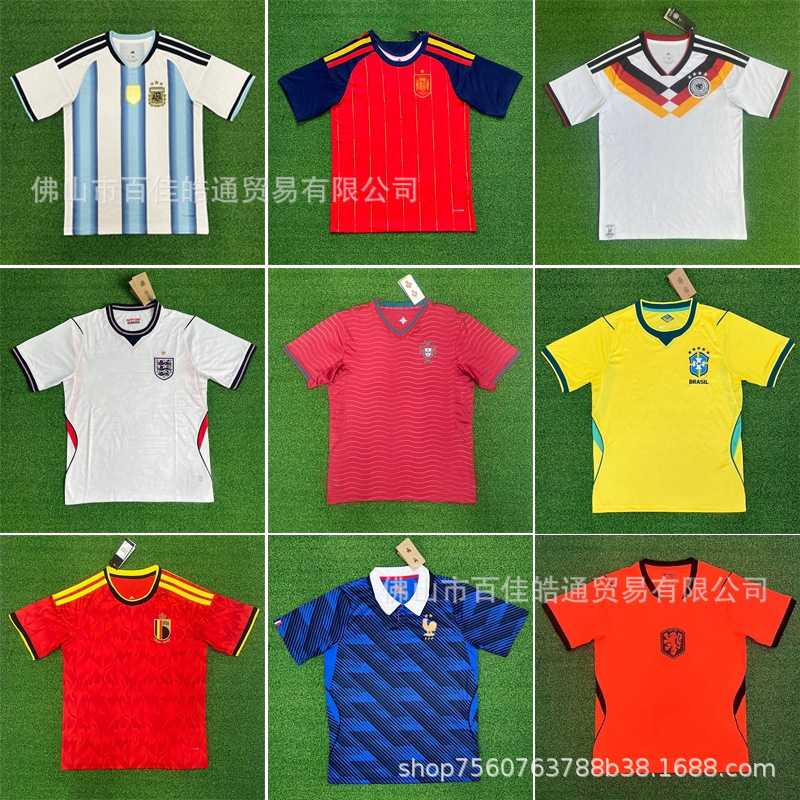 2026 World Cup France Jersey Argentina National Team England Spain Mexico Brazil Football Uniform