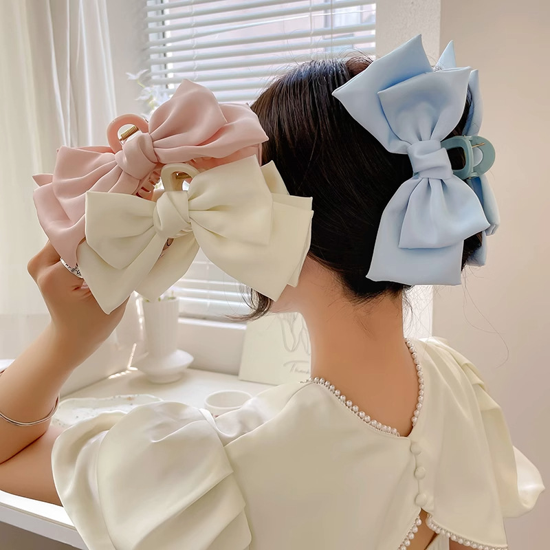 Super Fairy Big Bow Princess Hair Clip for Women, Runaway Princess Hairpin, Sweet Shark Clip Hair Accessory for the Back of the Head