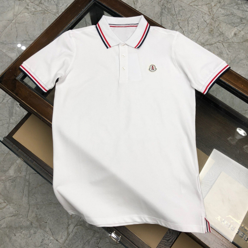 Cross-Border Exclusive Supply of New Summer Models of Men's Polo Shirts, Short-Sleeved Pure Cotton Trendy Brand Collared T-Shirts for Men, Casual Wear