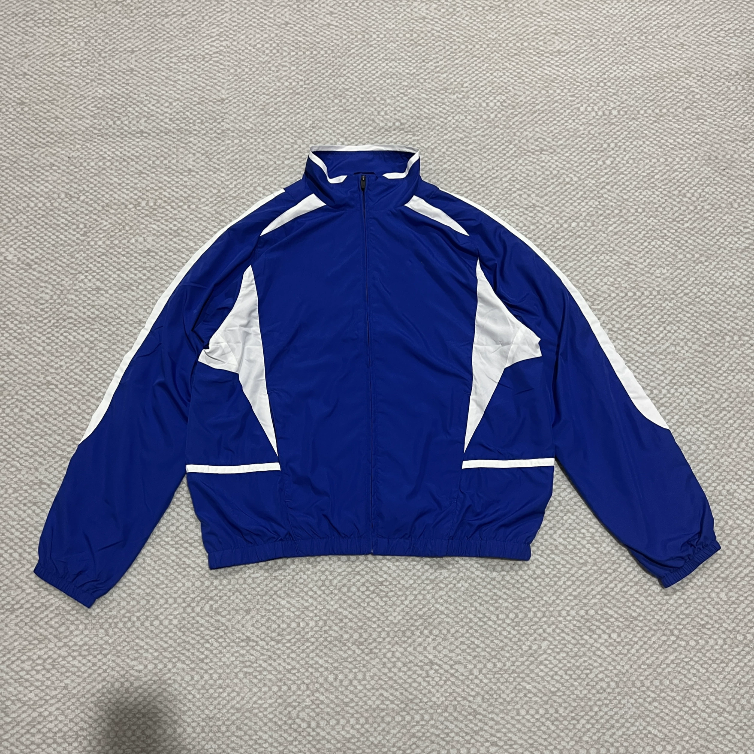 Color-Blocked Stand-Up Collar Sportswear
