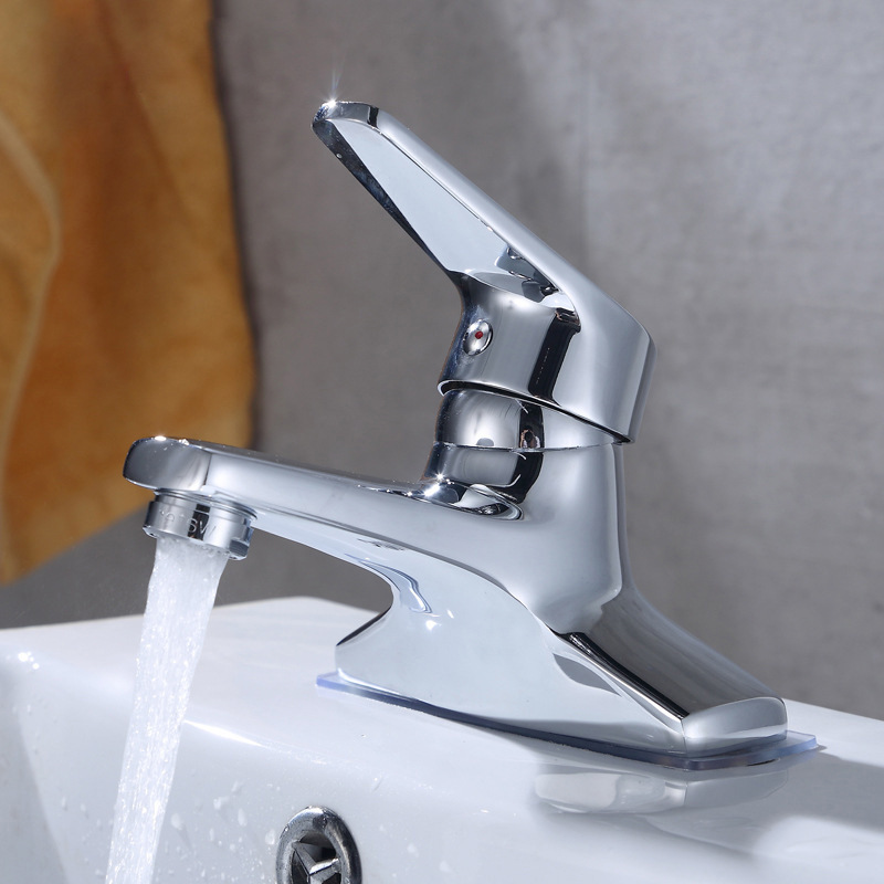 Copper washbasin mixed water faucet single double hole two-joint cold and hot wash basin faucet factory wholesale