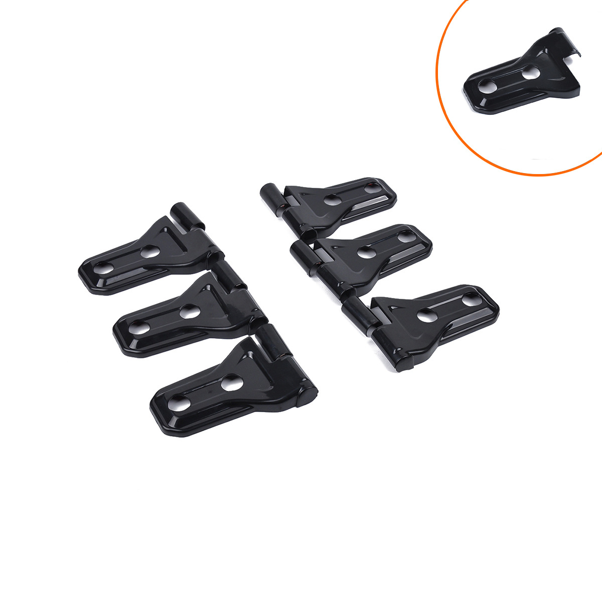 Cross-border premium combination suit 6 pack-black hinge cover-applicable to: Jeep Wrangler JL(2 doors)