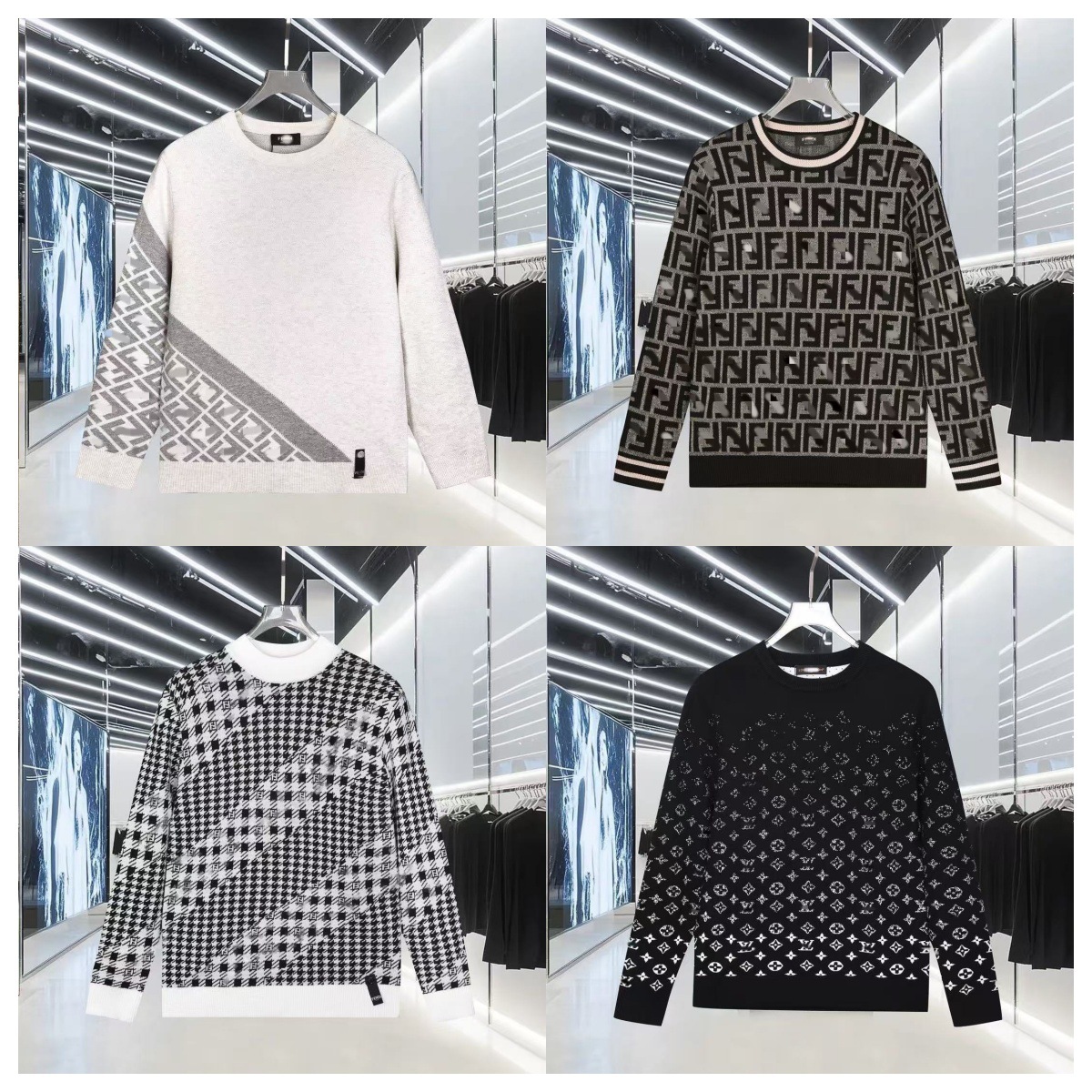 High-Quality Version, New Style Round Neck Sweater, European Knitted Wool Sweater, Long-Sleeved Men's Sweater, Export Supply for Autumn and Winter QC-foto från 1688 på Qualit.ly
