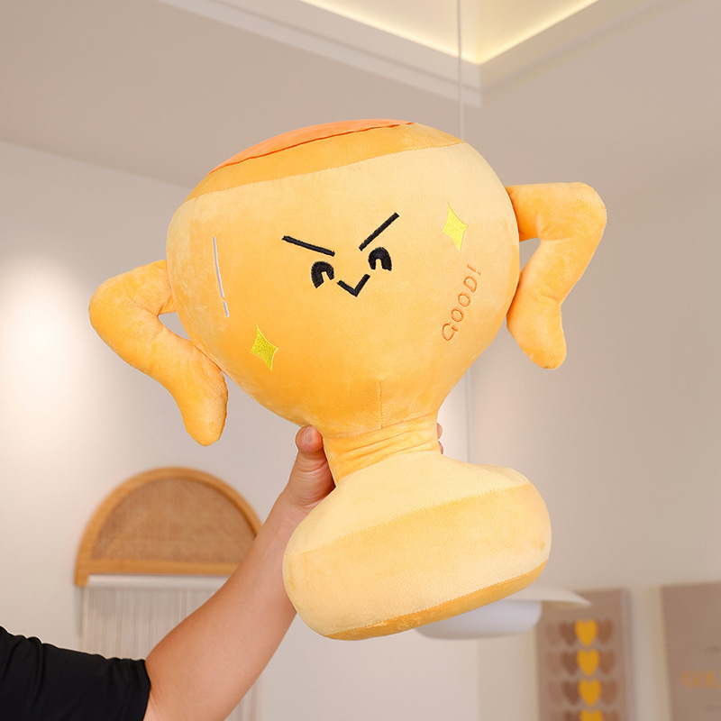 Creative plush toy trophy doll doll sand sculpture spoof doll pillow company activities gift wholesale
