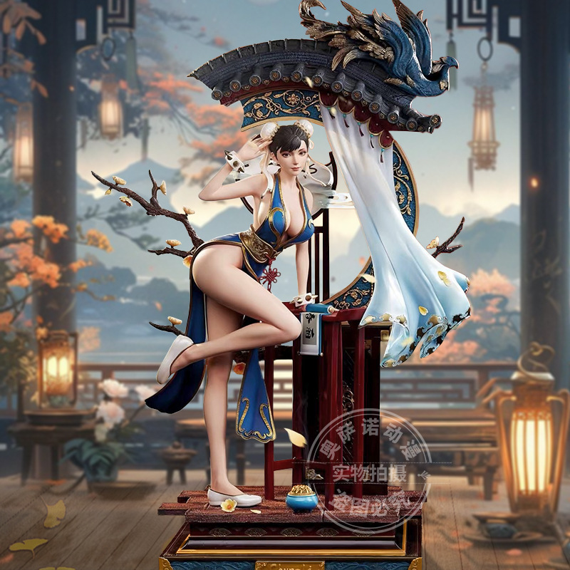 Super High-Quality Upgraded Chun-Li Gk Figure Street Fighter King of Fighters Mai Shiranui and Other Female Model Statue Ornaments