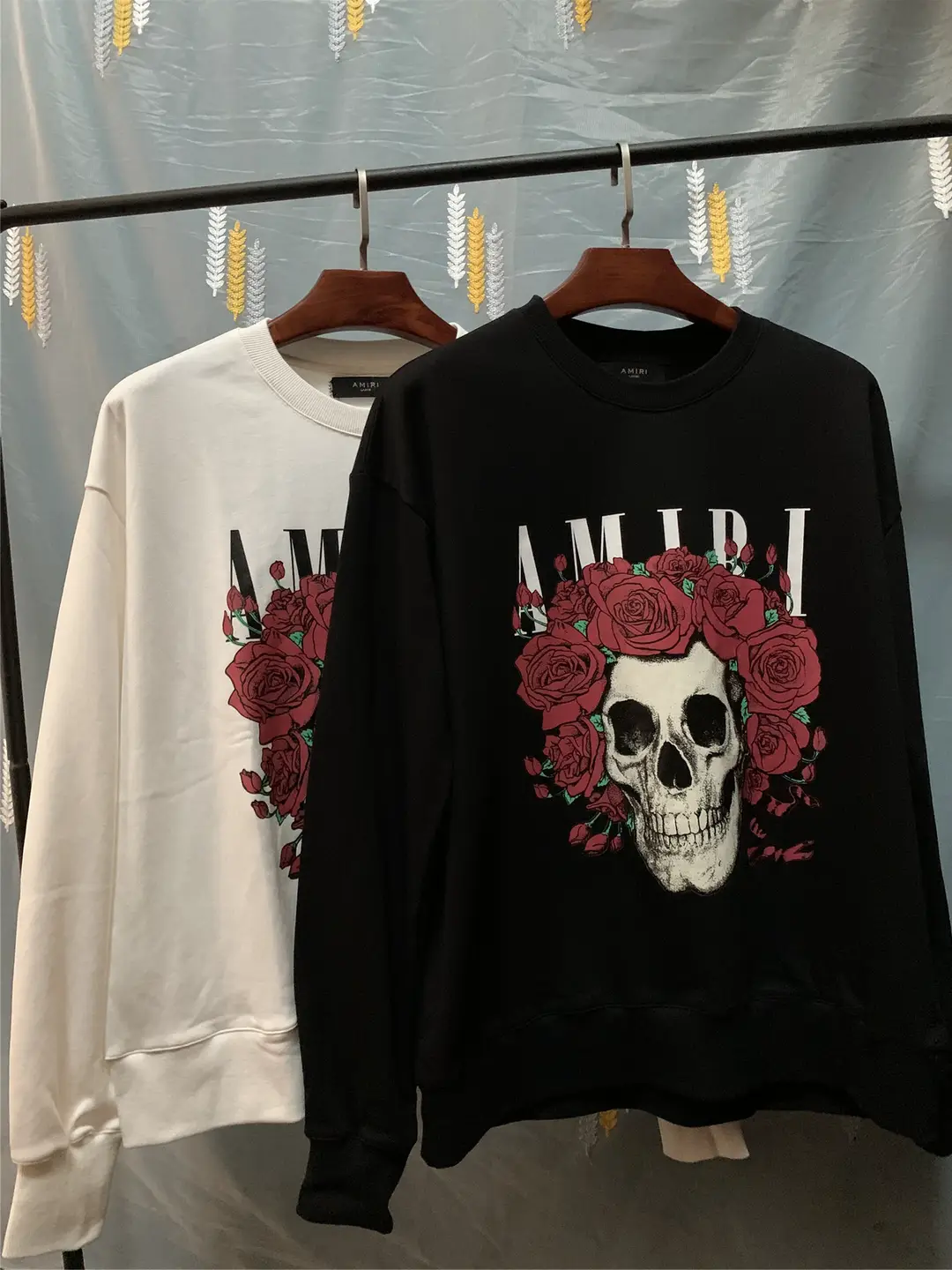 Amiri Amiri Skull Letter Printed Woolen Hoodie
