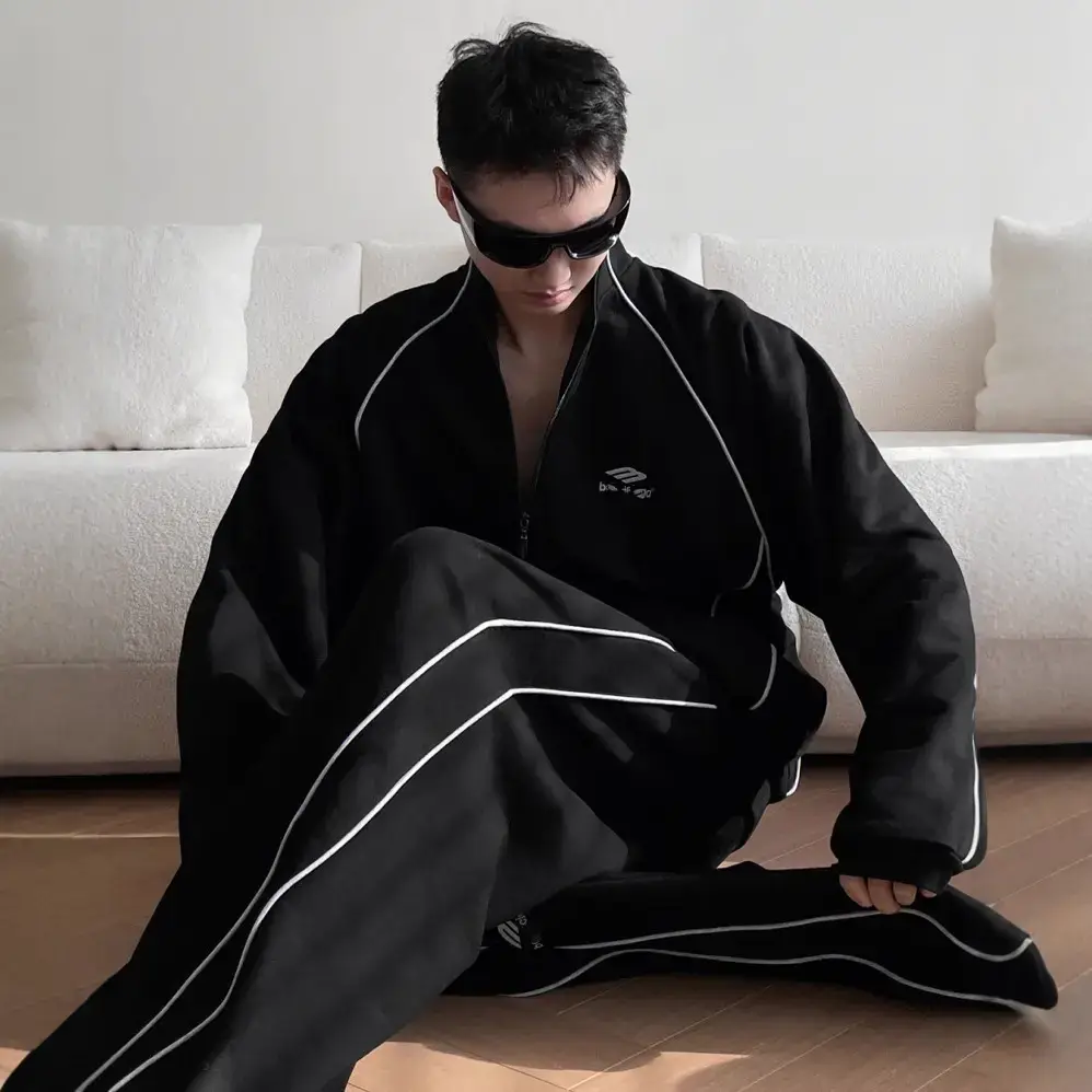 High Version B Home Embroidered Letter LOGO Functional Jacket Coat Men's and Women's Loose Trousers Sports Suit