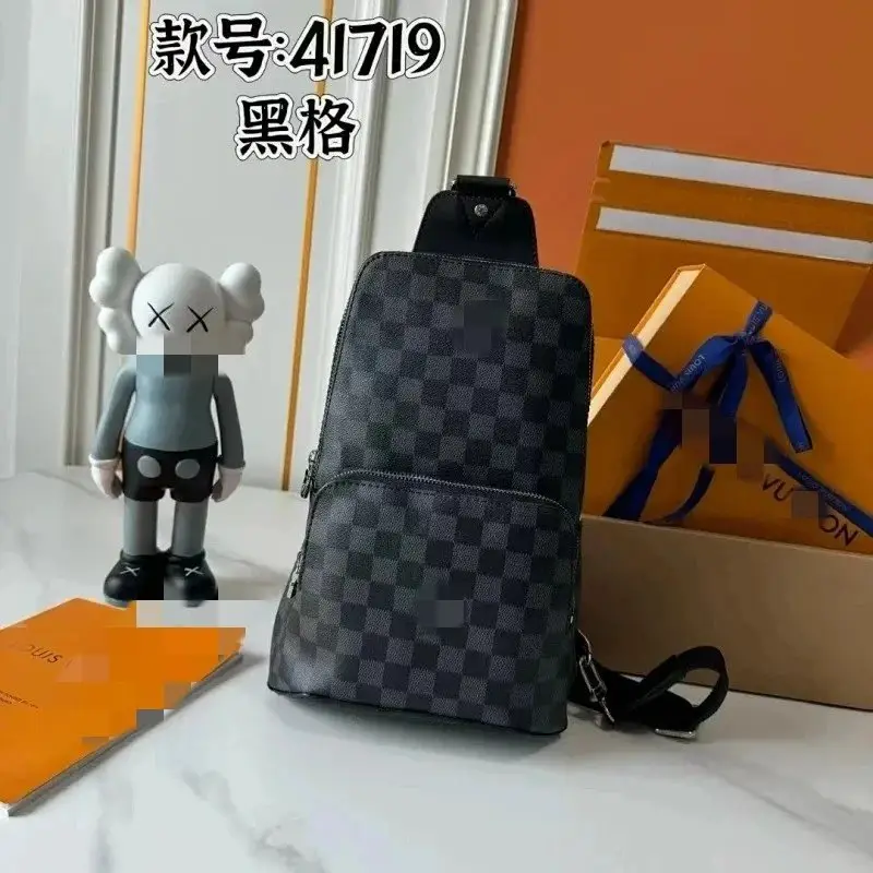 【DX4-3】棋盘格胸包单肩包