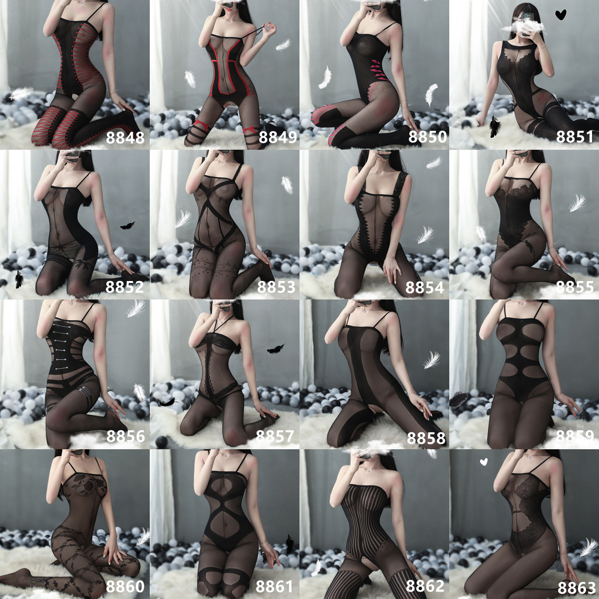 Sexy Underwear Silk Stockings Jumpsuit Hand Tear Temptation Transparent Sexy Sexy Suit Passion Perspective Uniform Large Size
