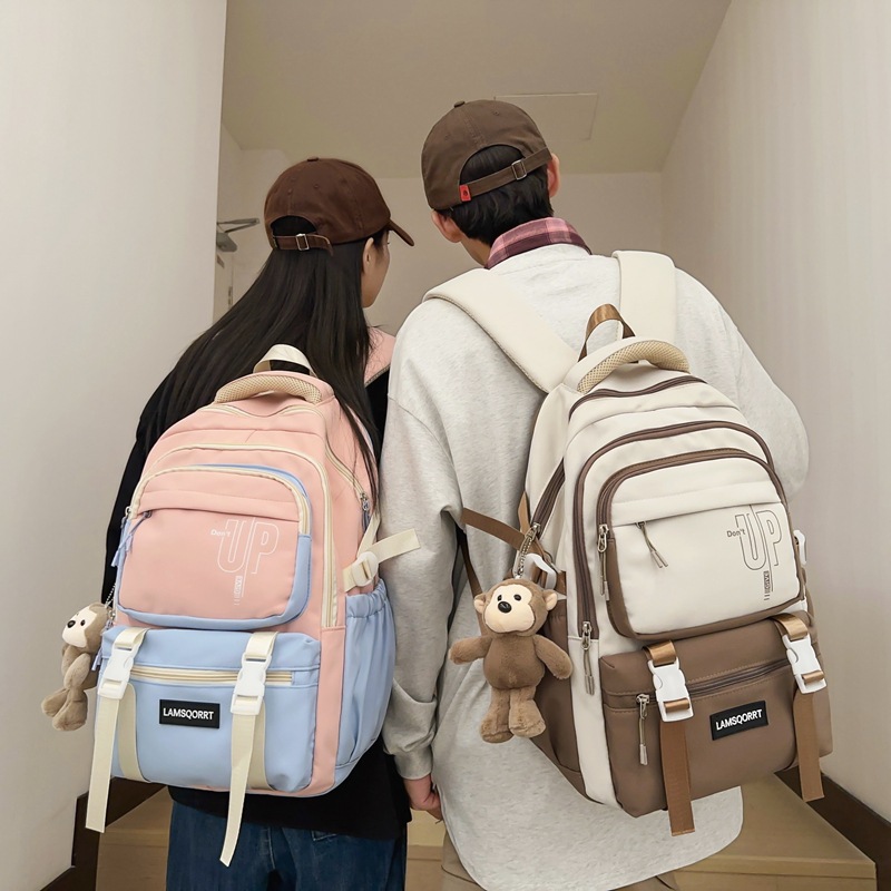 Cross-Border New Large-Capacity Backpack Ins Style Versatile Lightweight Student School Bag Outdoor Travel High-Value Backpack