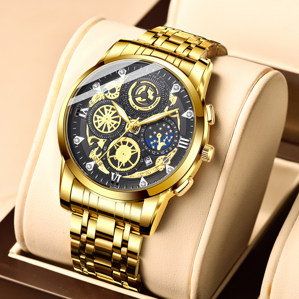 Moldo's New Foreign Trade Watch Men's Waterproof Quartz Watch Hollow New Concept Waterproof Business Genuine Watch