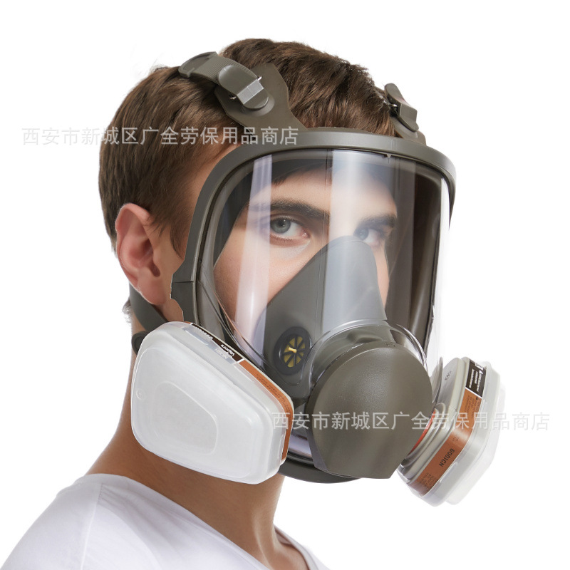 Gas mask spray paint chemical pesticide full mask 6800 fire protection large view silicone gas mask