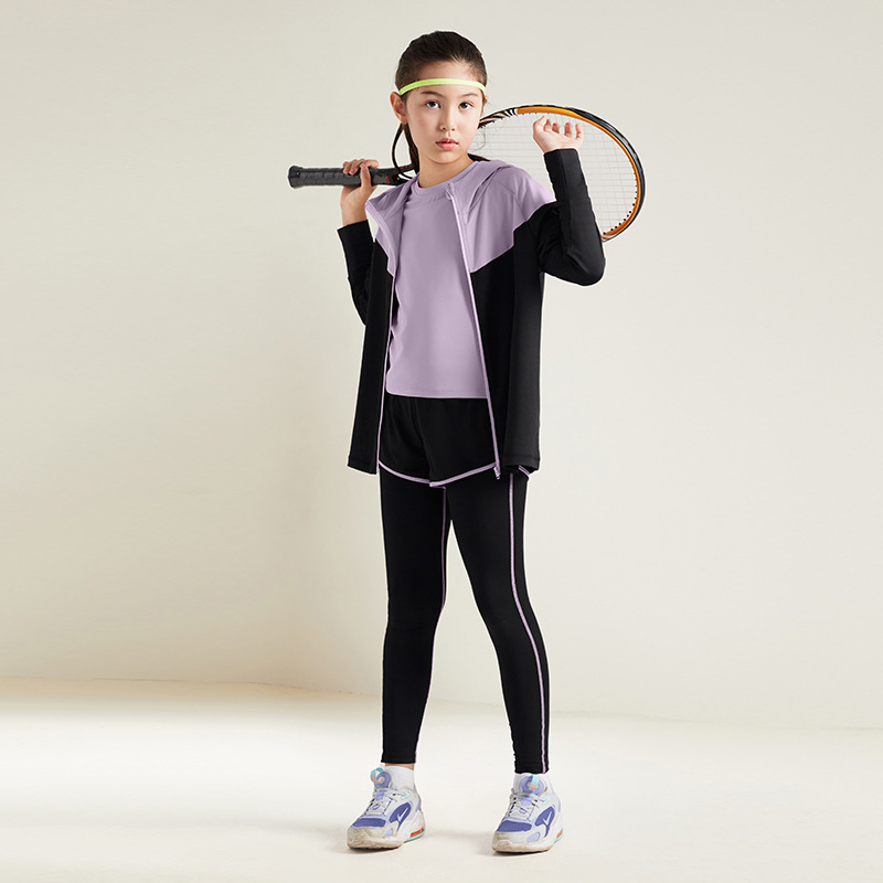 2025 New Kidsren's Sports and Leisure Suits, Bodysuit, Training Fitness Clothes, Base Clothes, Basketball Quick-Drying Clothes for Girls