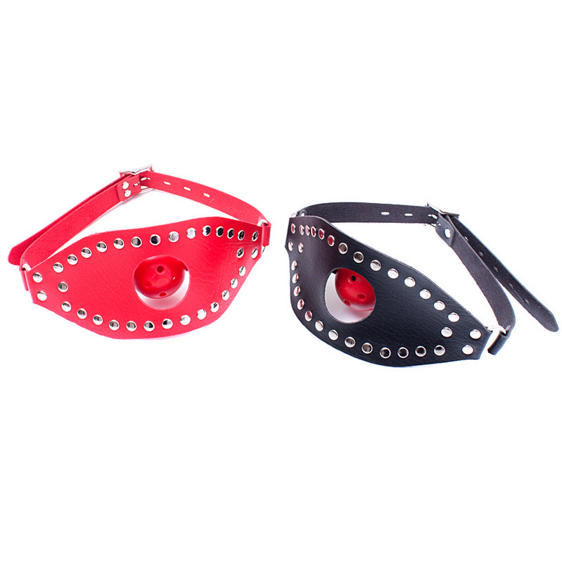 Eslecheng sexy black anti-vomiting mask mesh mouth ball mouth plug mouth plug mouth plug supplies factory wholesale