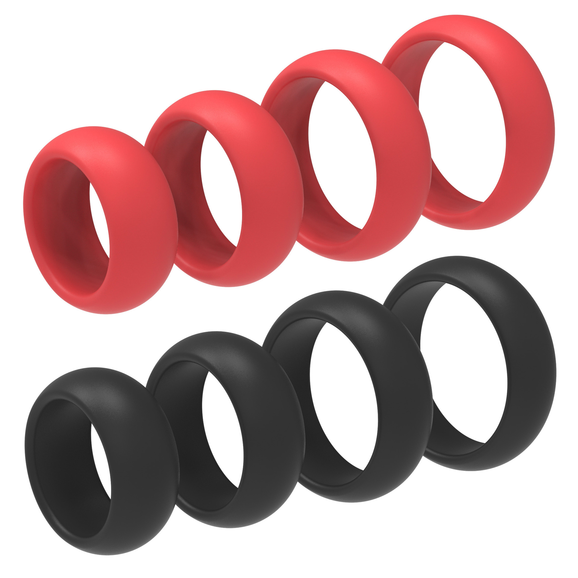 Black Erotic Silicone Sleeve, Male Semen-Locking Ring to Prevent Ejaculation and Delay Ejaculation, Silicone Material, Multiple Sizes, Exclusively for Cross-Border Sales