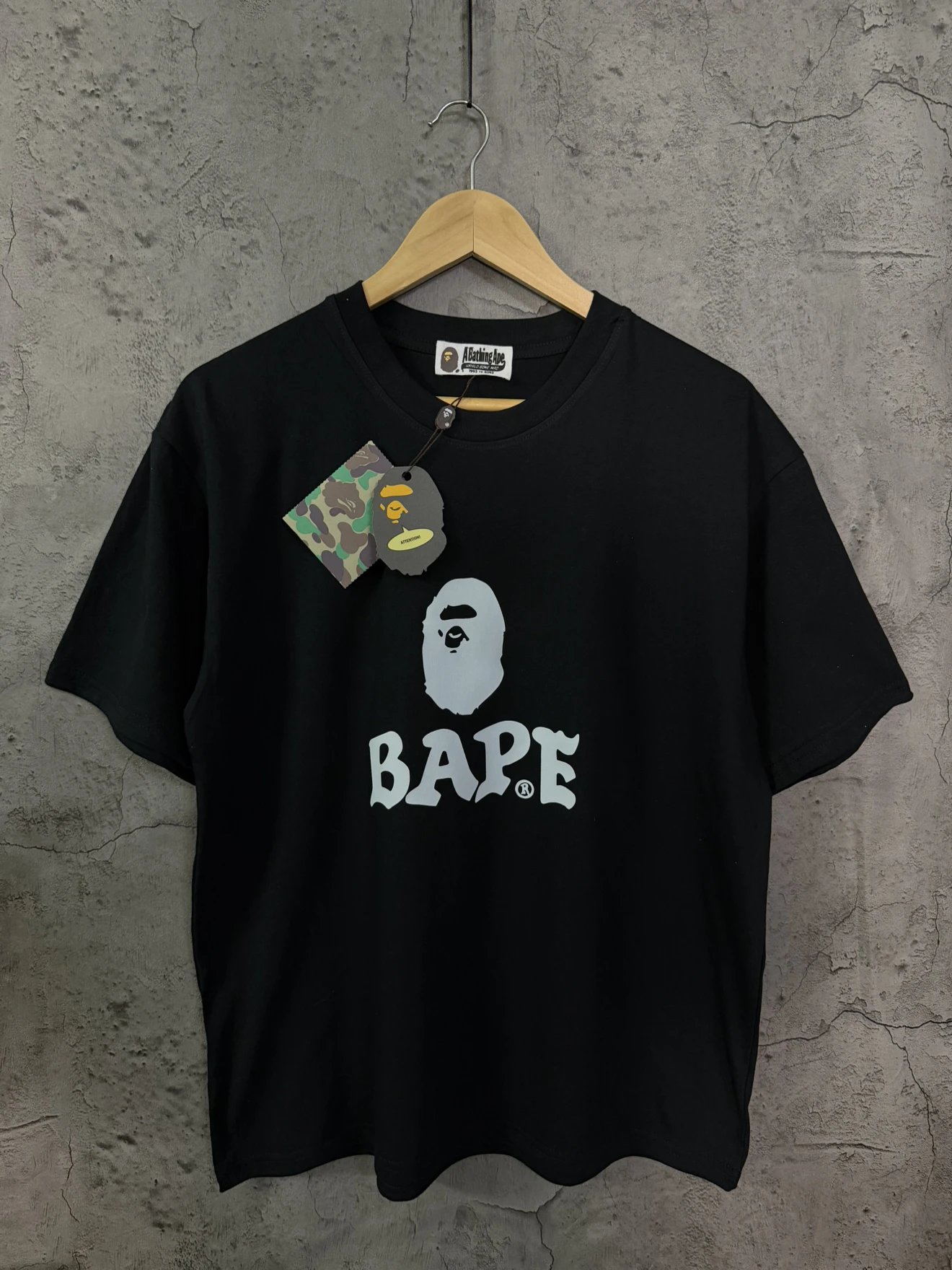 bape ape 原价69💰面料升级 猿人头印花新款 200g纯棉 b情侣装男女同款 男士短袖t恤 纯棉 圆领户外 宽松美式运动半袖 夏季潮牌男装男款半袖休闲2026夏季新款 日系潮流 女装女款