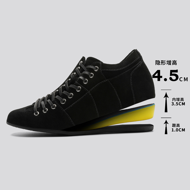 2026 Spring New Retro Classic Minimalist Height-Increasing German Training Shoes with Hidden Heel, Flat Sole, Old Money Style Men's Shoes