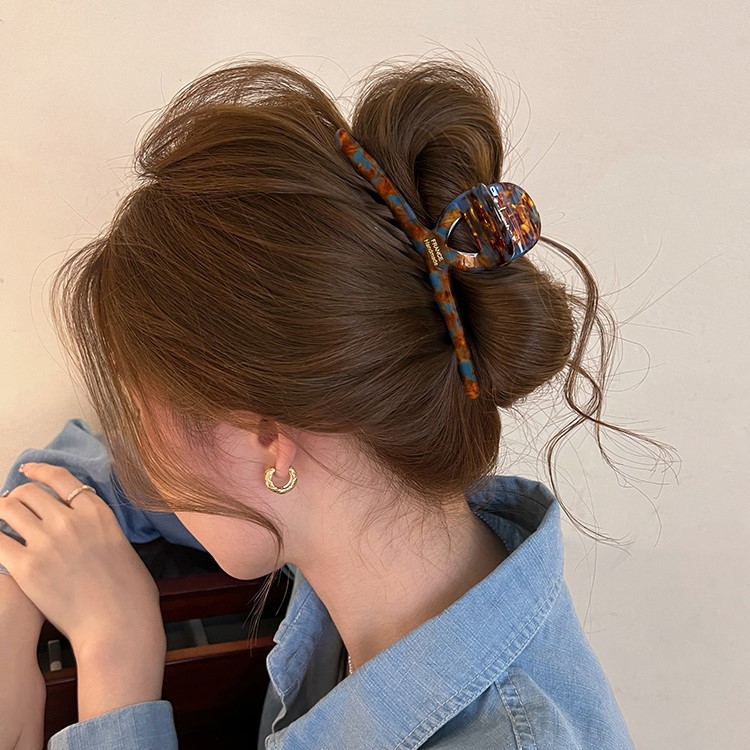 High-grade Acetic Acid Grab Clip Women's Large Back Head Hair Shark Clip 2025 New Vintage Elegant Hairpin Headwear