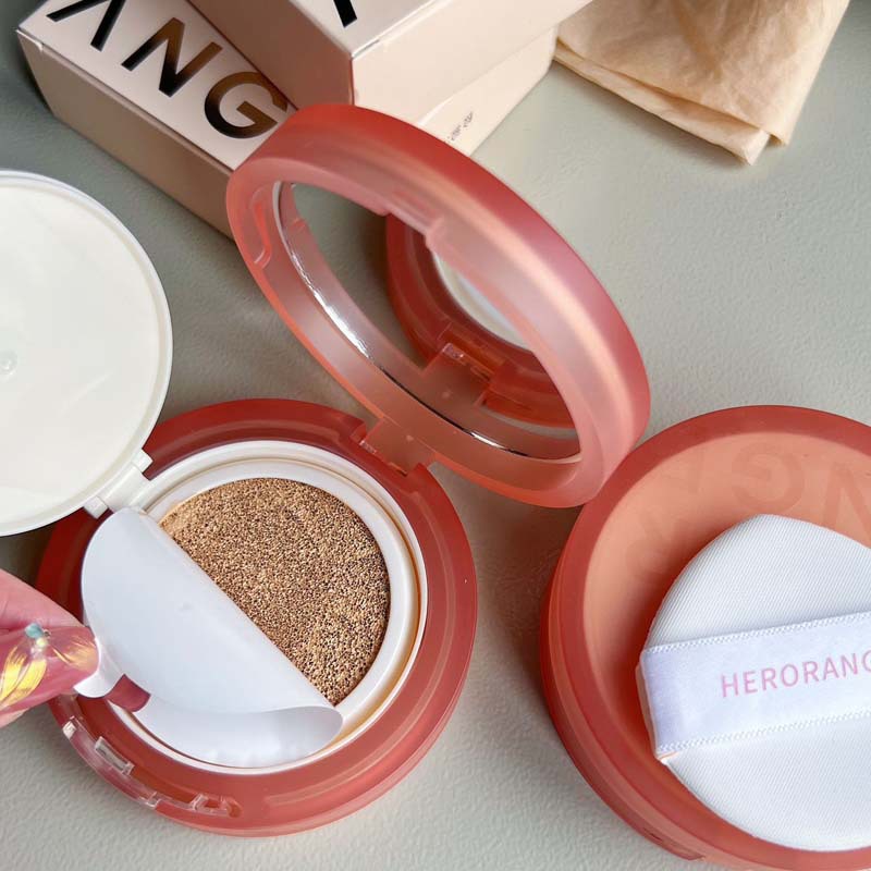 HERORANGE flower extract transparent air cushion BB cream lightweight breathable long-lasting not easy to take off makeup concealer moisturizing air cushion cream