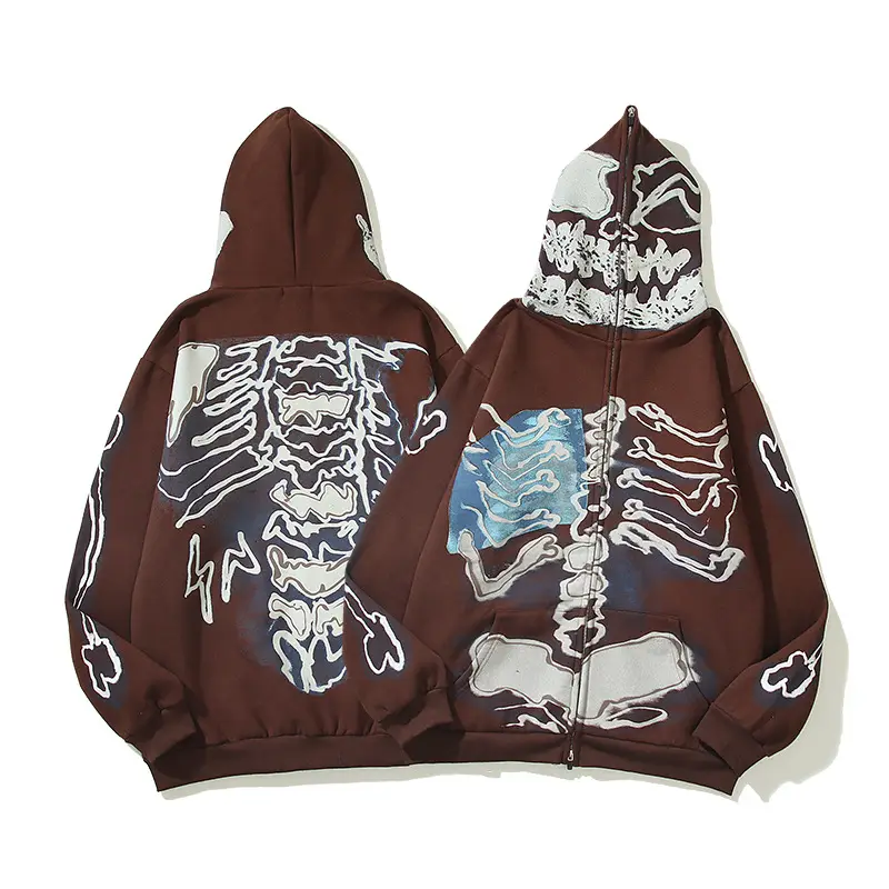 Cross-border foreign trade TRAVIS SCOTT men and women with the same skeleton hoodie sweatshirt Hoodie jacket couple models