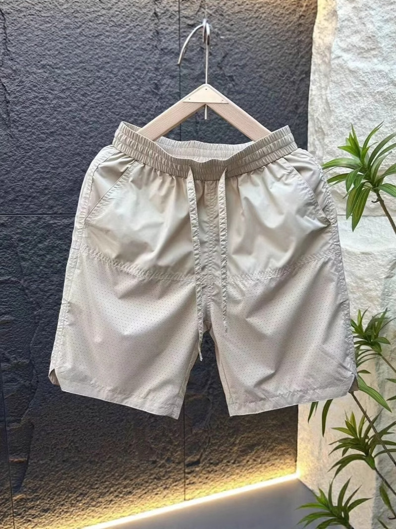 Summer Thin Sports Quick-Drying Shorts Men's Solid Color Mesh Casual Five-Point Pants Breathable Loose Cross-Border Beach Pants