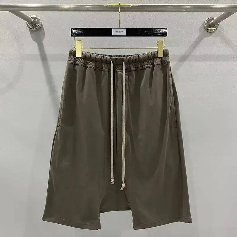 SUBHUMAN men's chic dark five-point harem hanging baggy pants shorts casual middle pants