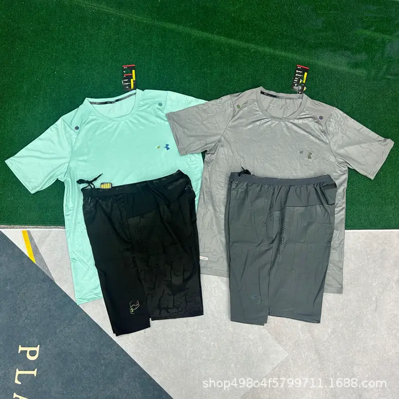 Sports Short-Sleeved Shorts with Quick-Drying Characteristics, Skin-Friendly and Durable Fabric, Sweat-Wicking, Quick-Moving Sports Suit for Men