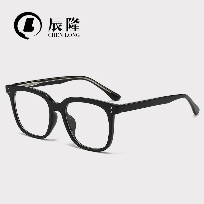 New Gm Retro Tr90 Square Frame Anti-Blue Light Myopia Glasses for Men and Women 8627 Propylic Acid Pin Plain Frame