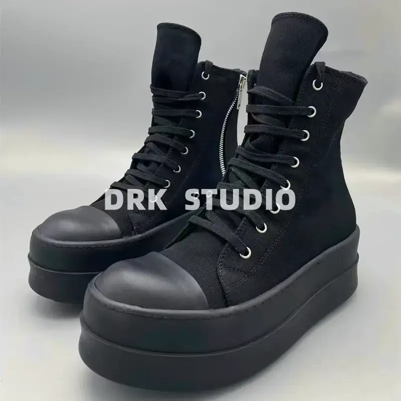 D Brand Homemade 23 New arrival Twill Fabric Thick Sole Height-Increasing Men's Shoes High Street Trendy Men's Shoes