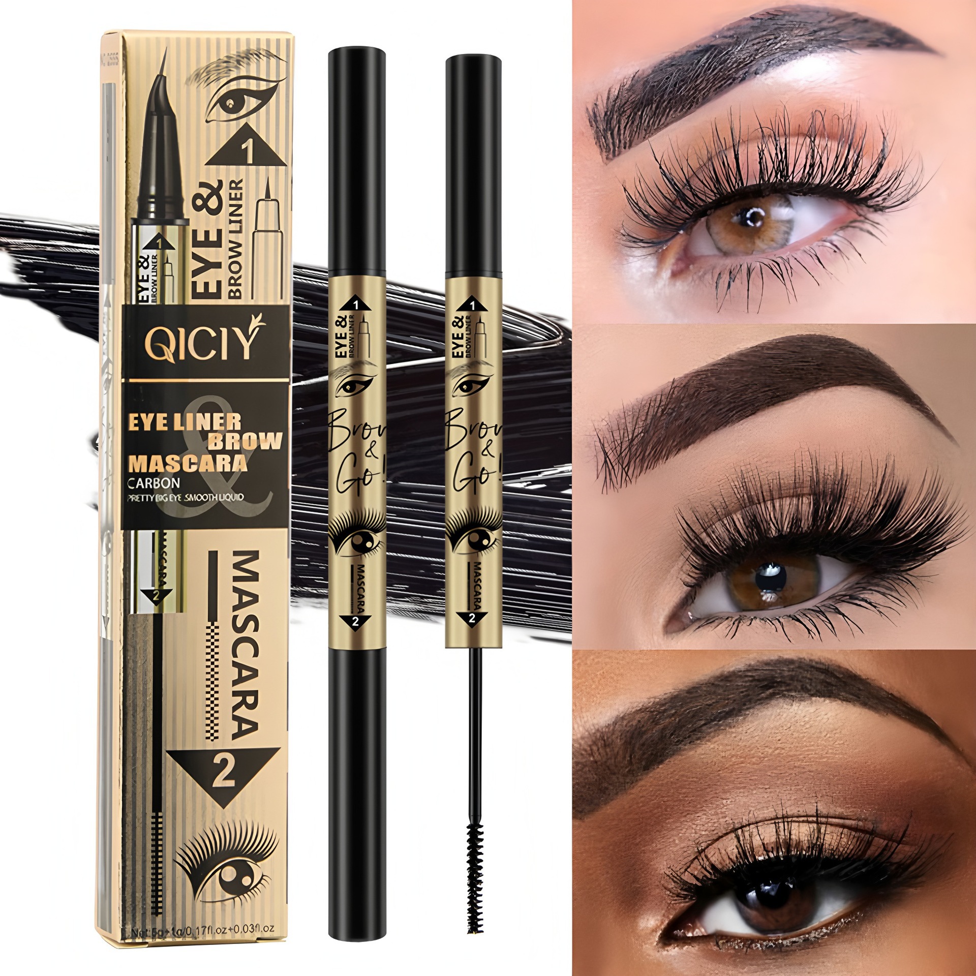 QICIY Brow & Go! Eye Liner Brow Mascara