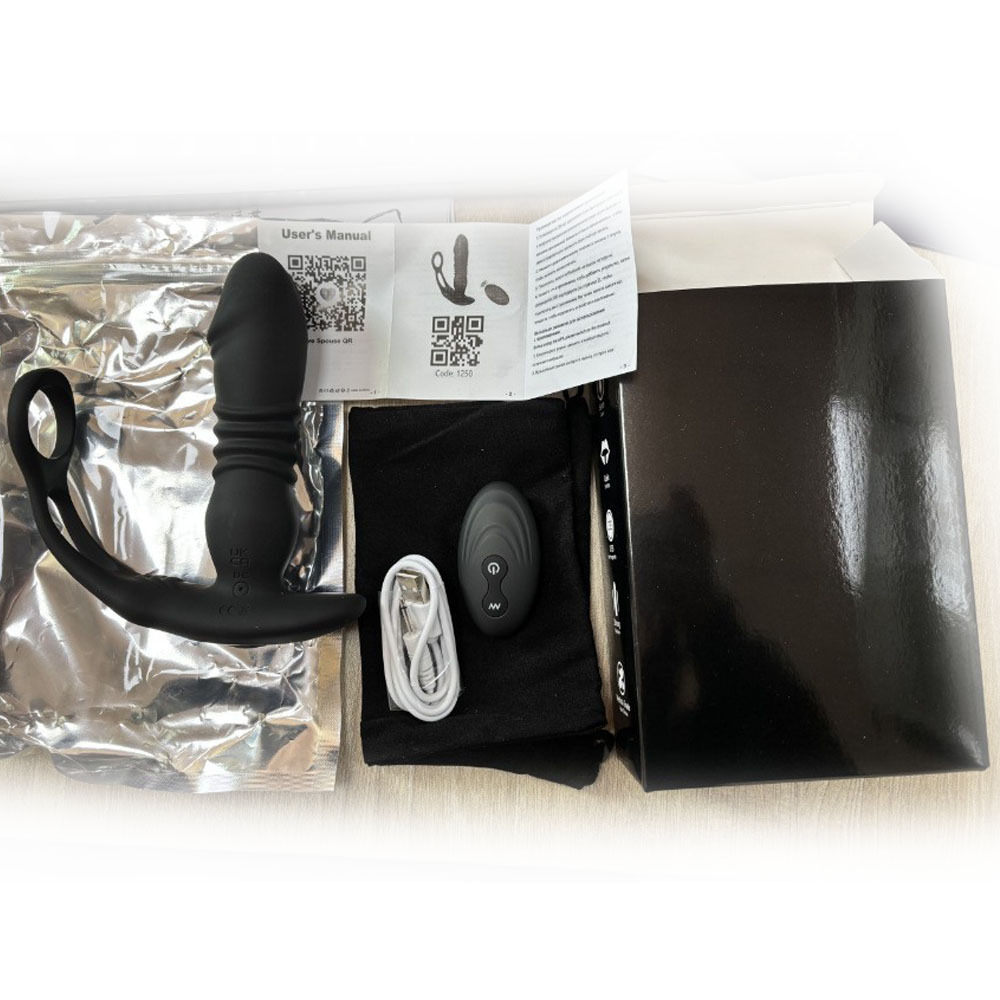 Amazon's New Prostate Massager App + Remote Control Dual-Control Rear Chamber Telescopic Vibrating Anal Plug Male Masturbation Device