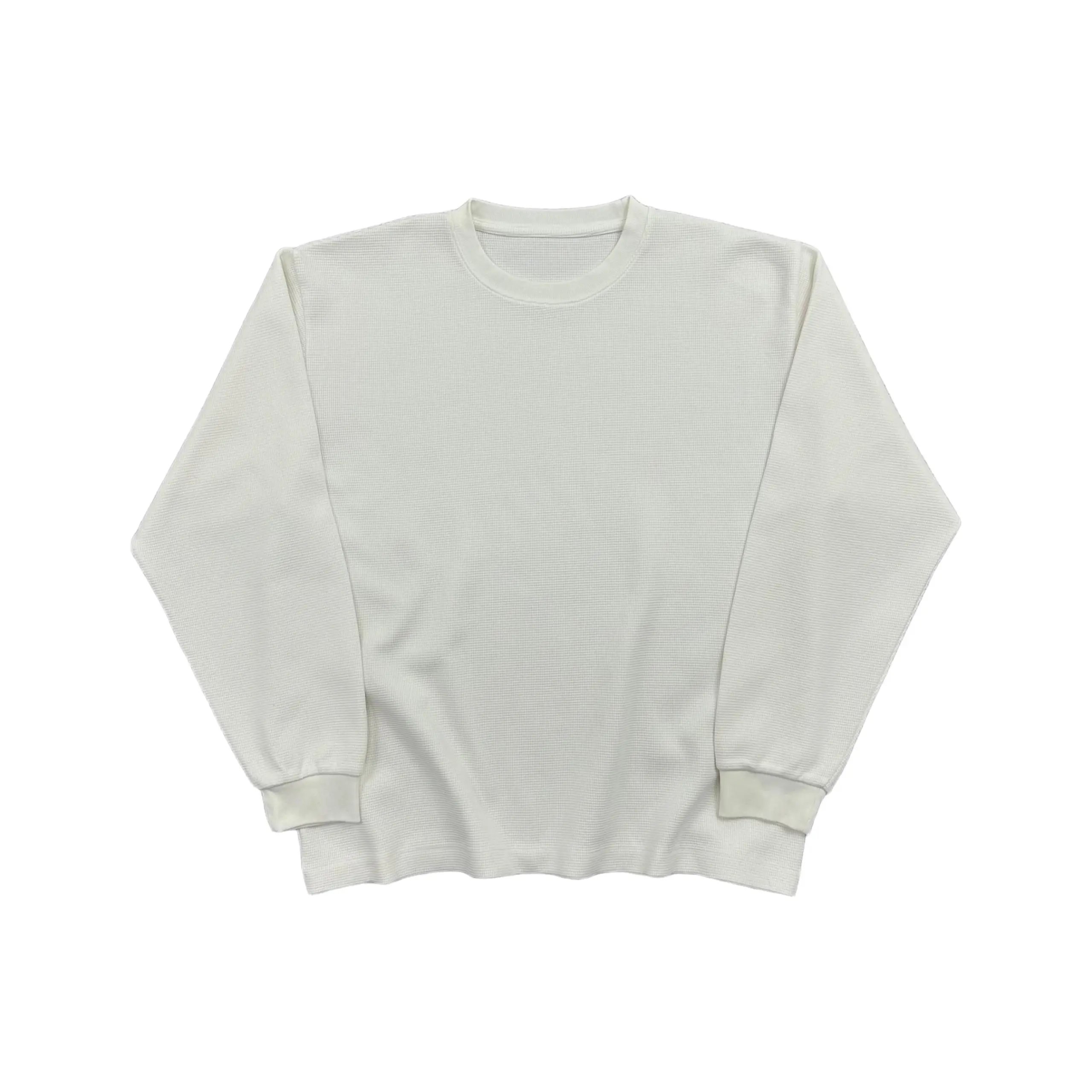 ETHERIA 400g 100% pure cotton waffle-weave washed long-sleeve