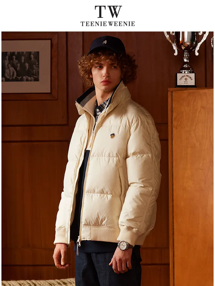 Teenieweenie Bear Men's Winter New arrival Stand Collar Short Down jacket Light Bread Jacket Trendy jacket