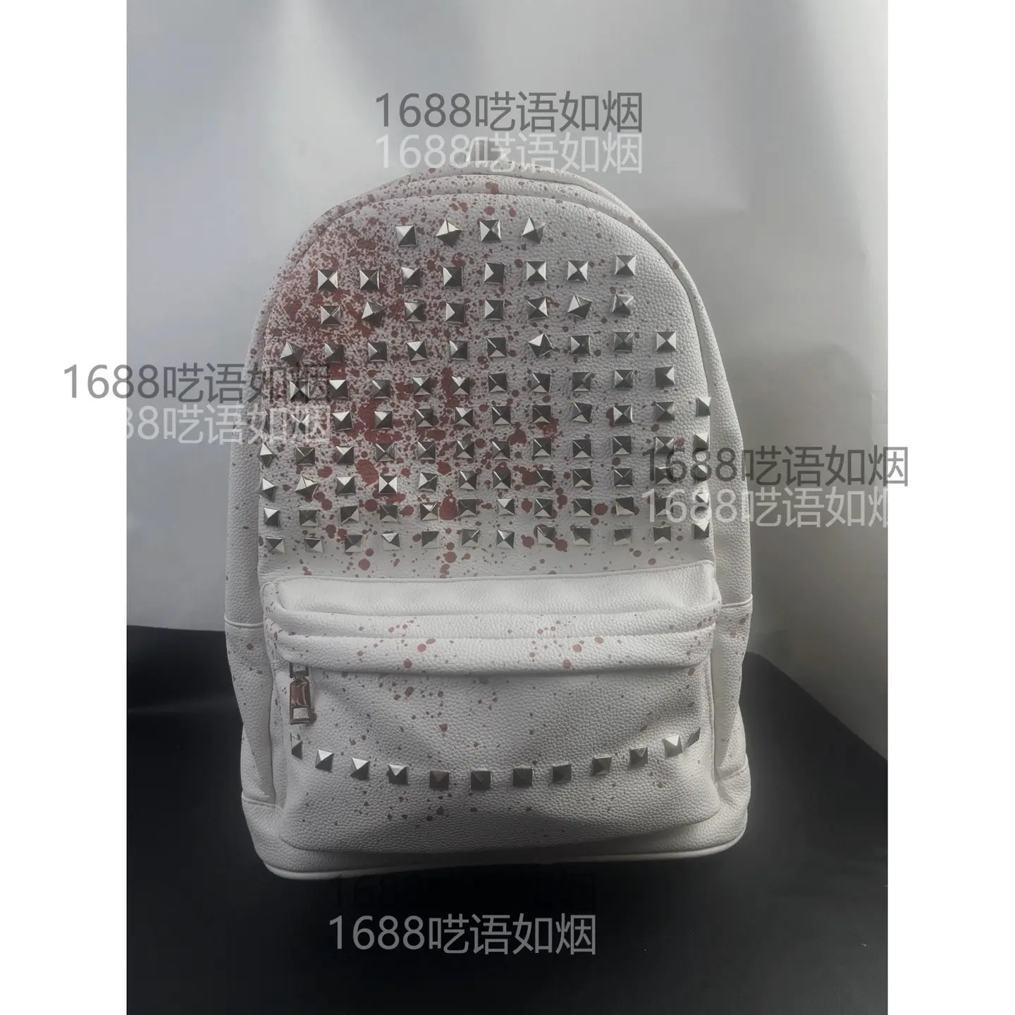 European and American Cross-Border New Rivet Solid Color Splash Ink Style Exquisite Small Temperament Fashion Versatile Backpack